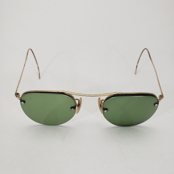 Vintage B&L Bausch & Lomb 12K Gold Filled Sunglasses Rimway Ful-Vue /w Case - Picture 2 of 11